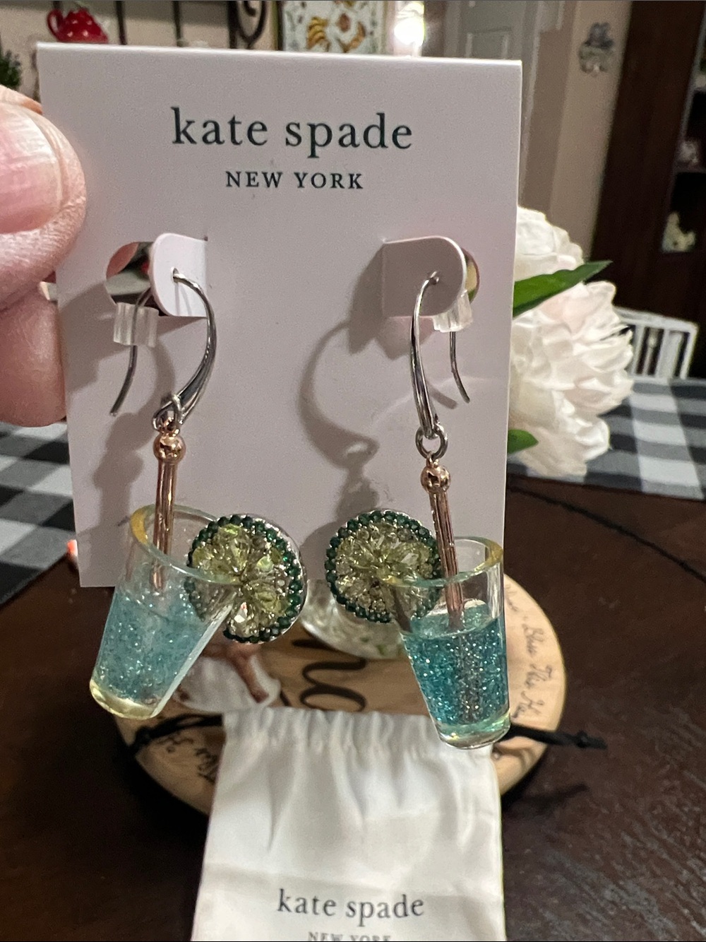 New KATE SPADE EARRINGS WITH DUST BAG